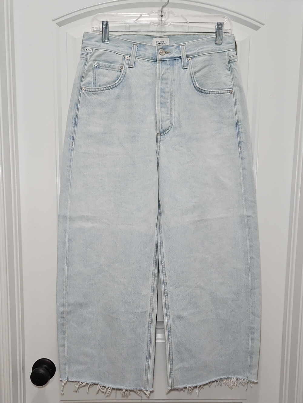 Citizens Of Humanity AYLA Wide Leg Jean Size 27 New Raw Hem Crop - Picture 2 of 15